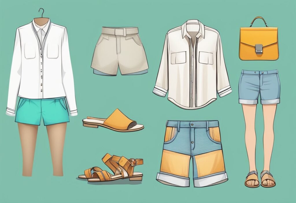 How can I create a chic and casual look with shorts